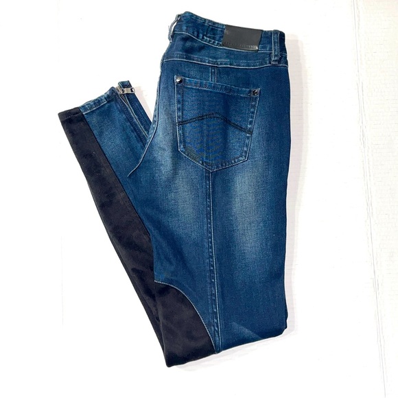 Armani Exchange Denim - Armani Exchange Jeans 28 Jeggings Denim Suede Ankle Zip Coquette Date Night Chic